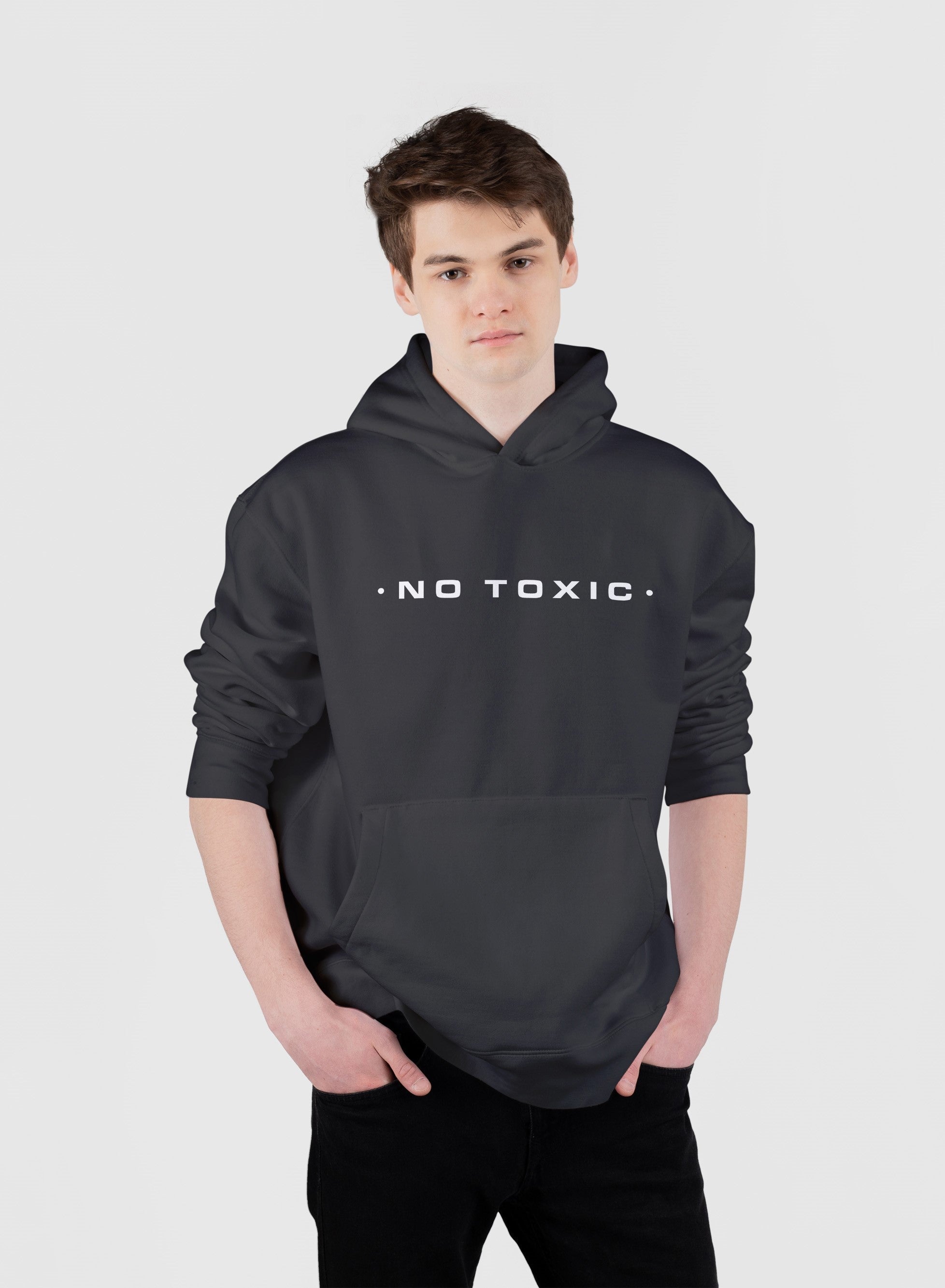 NO TOXIC Oversize Hoodie (Black)