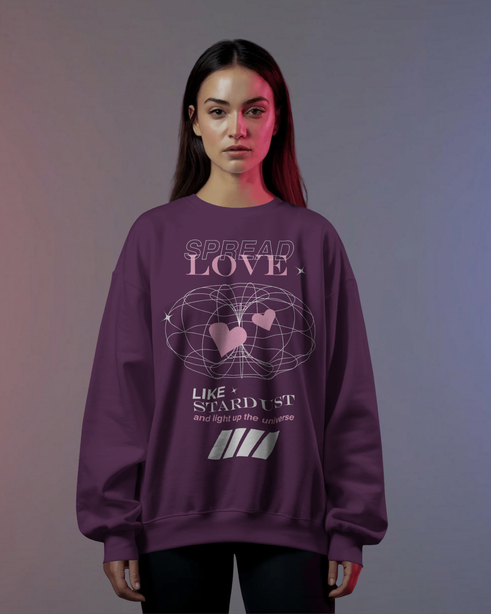 LOVE Sweatshirt (Dark Purple)
