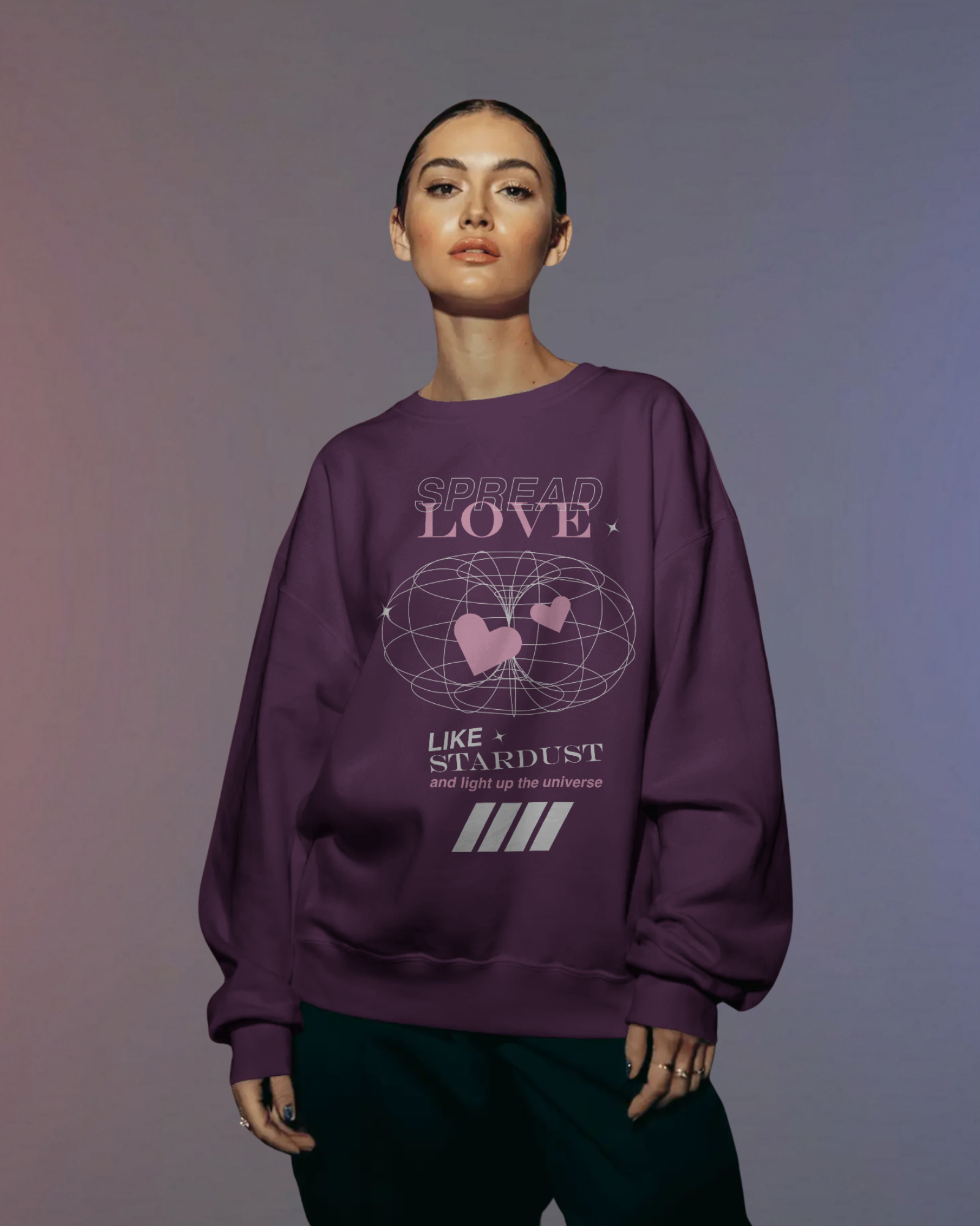 LOVE Sweatshirt (Dark Purple)