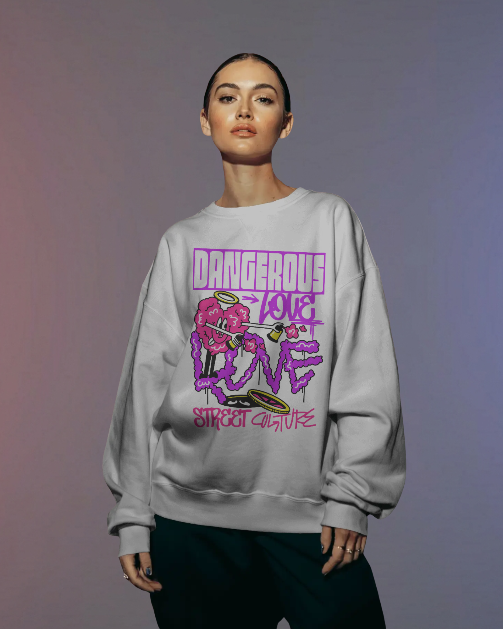 DANGEROUS Sweatshirt (White)