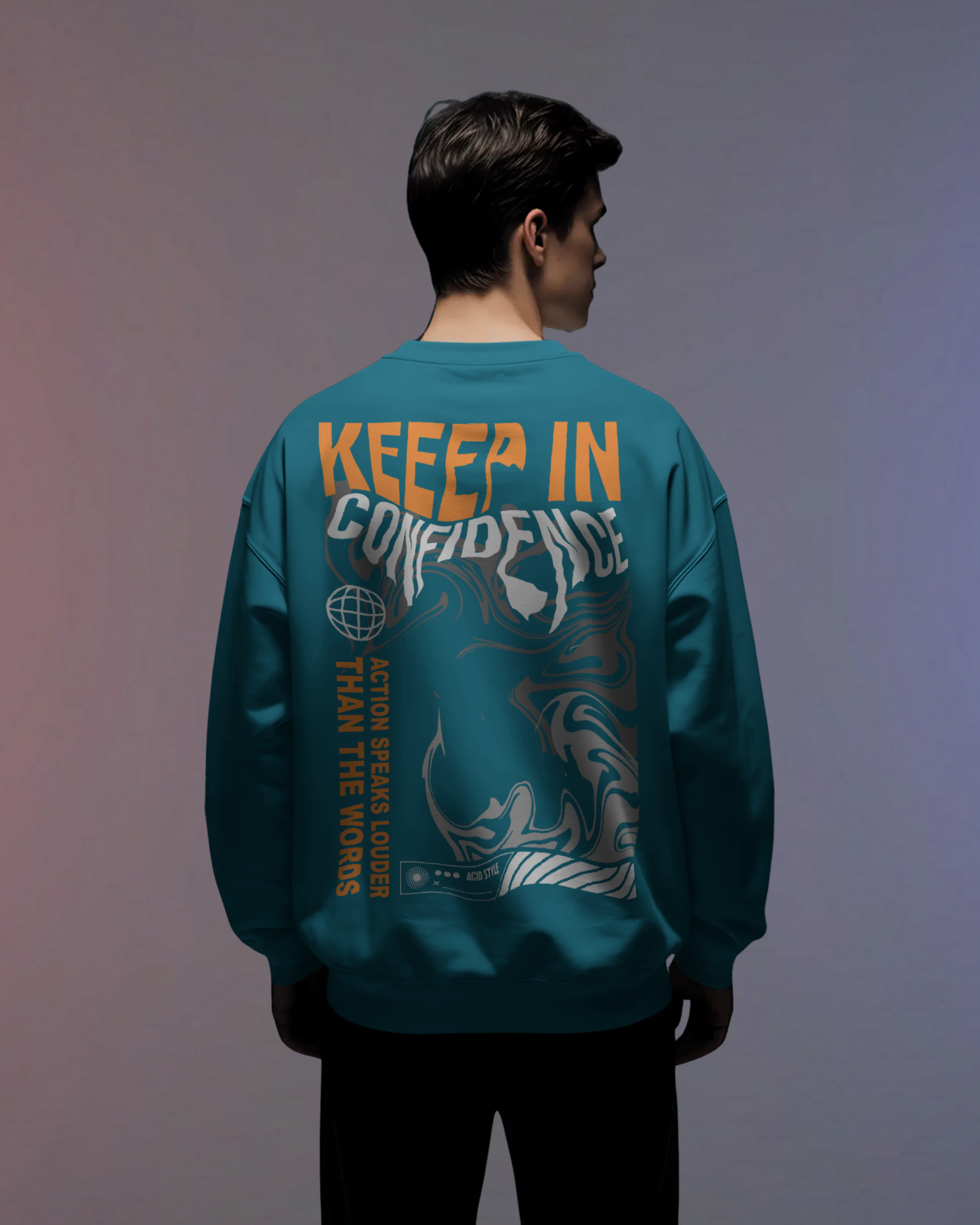 CONFIDENCE Sweatshirt (Vrystal Teal)