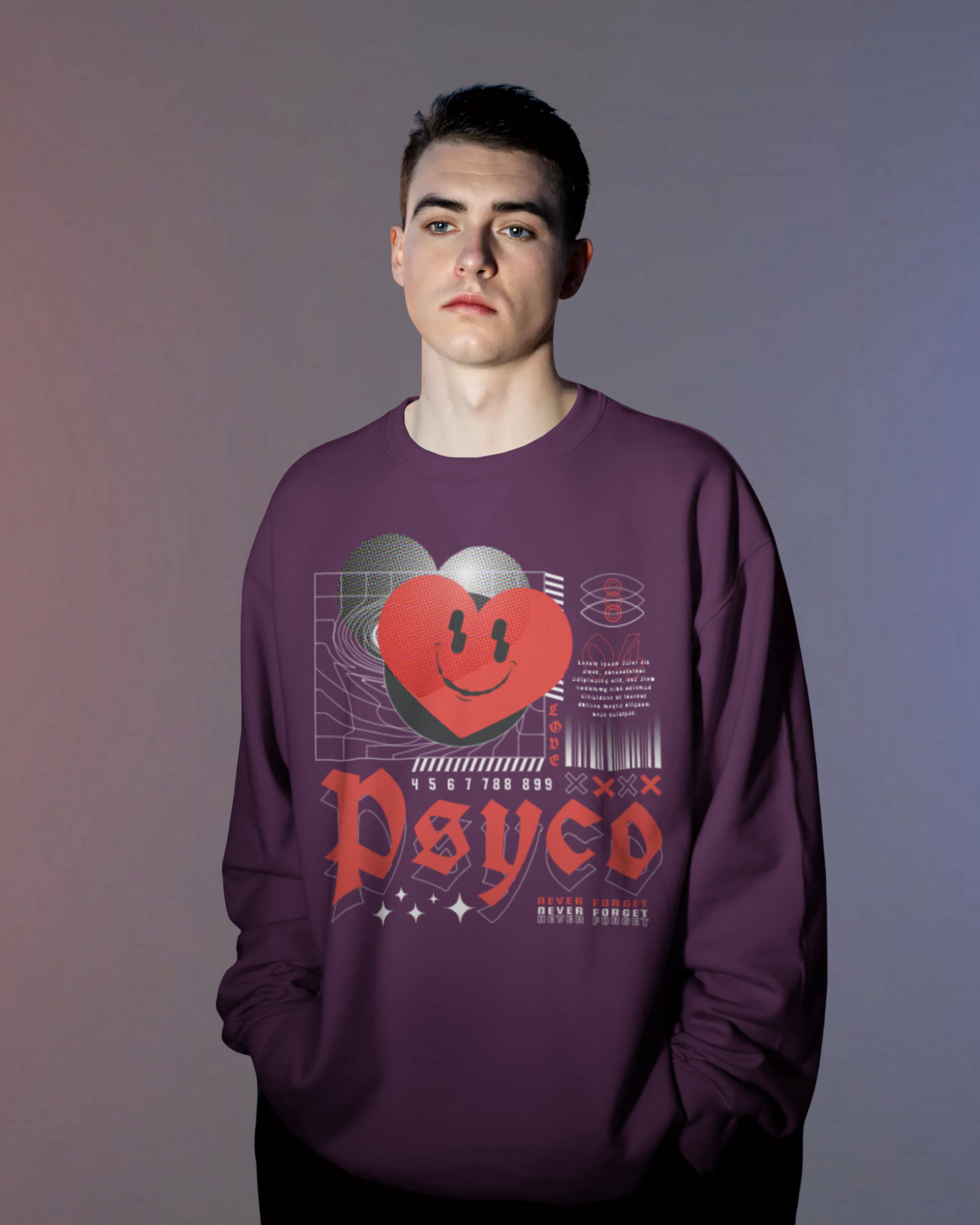 PSYCO Sweatshirt (Dark Purple)