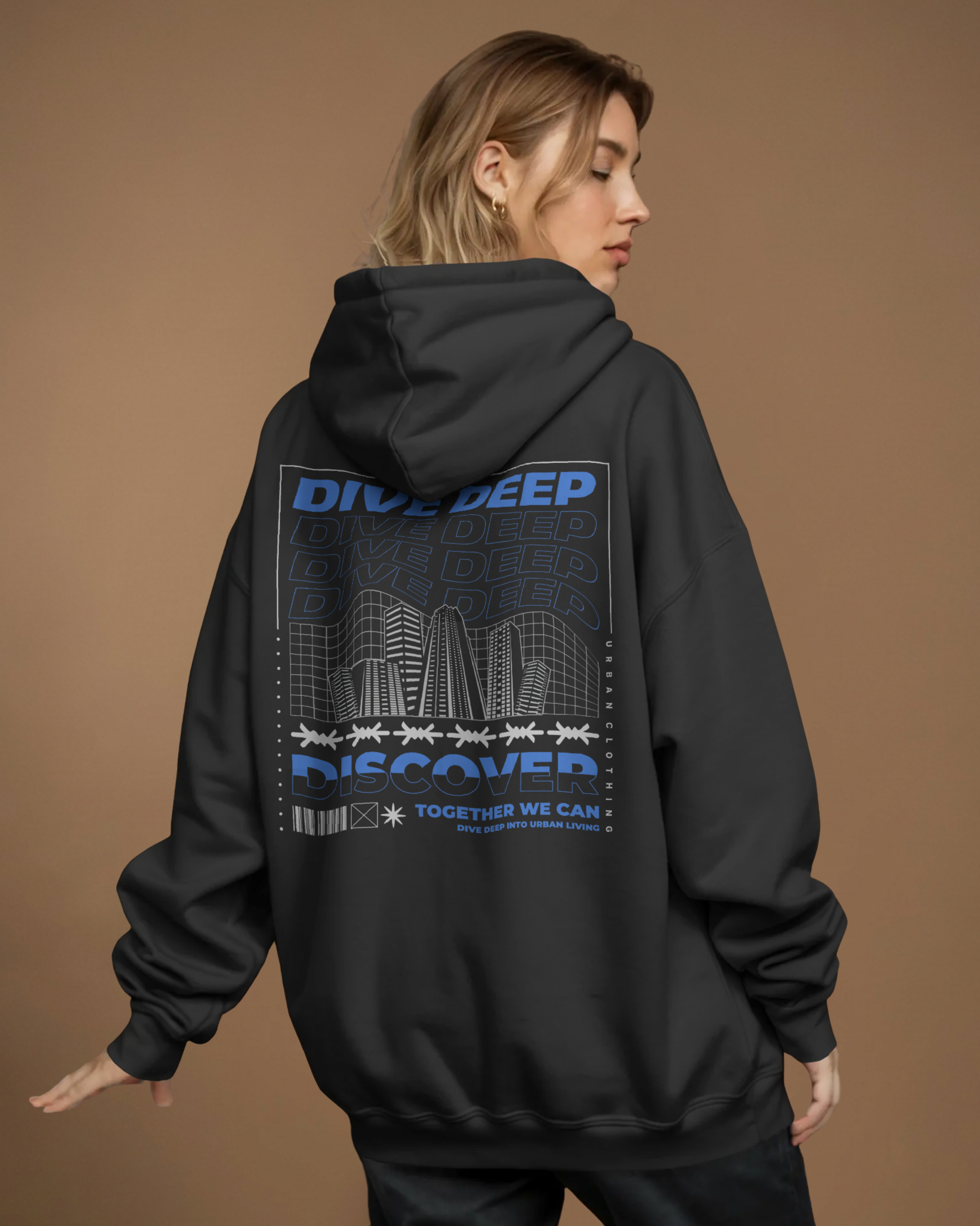 DIVE DEEP Hoodie (Black)