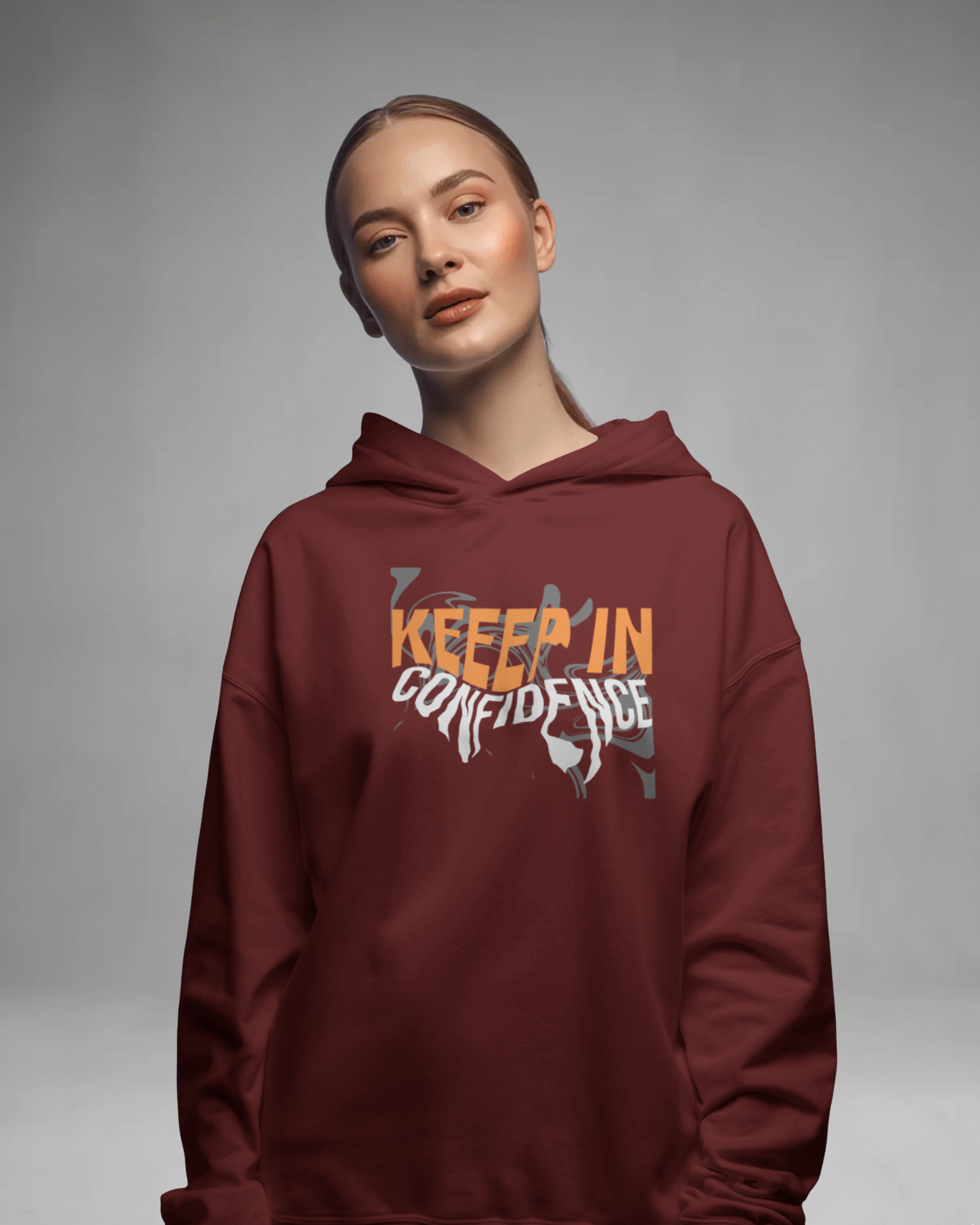 CONFIDENCE Hoodie (Maroon)