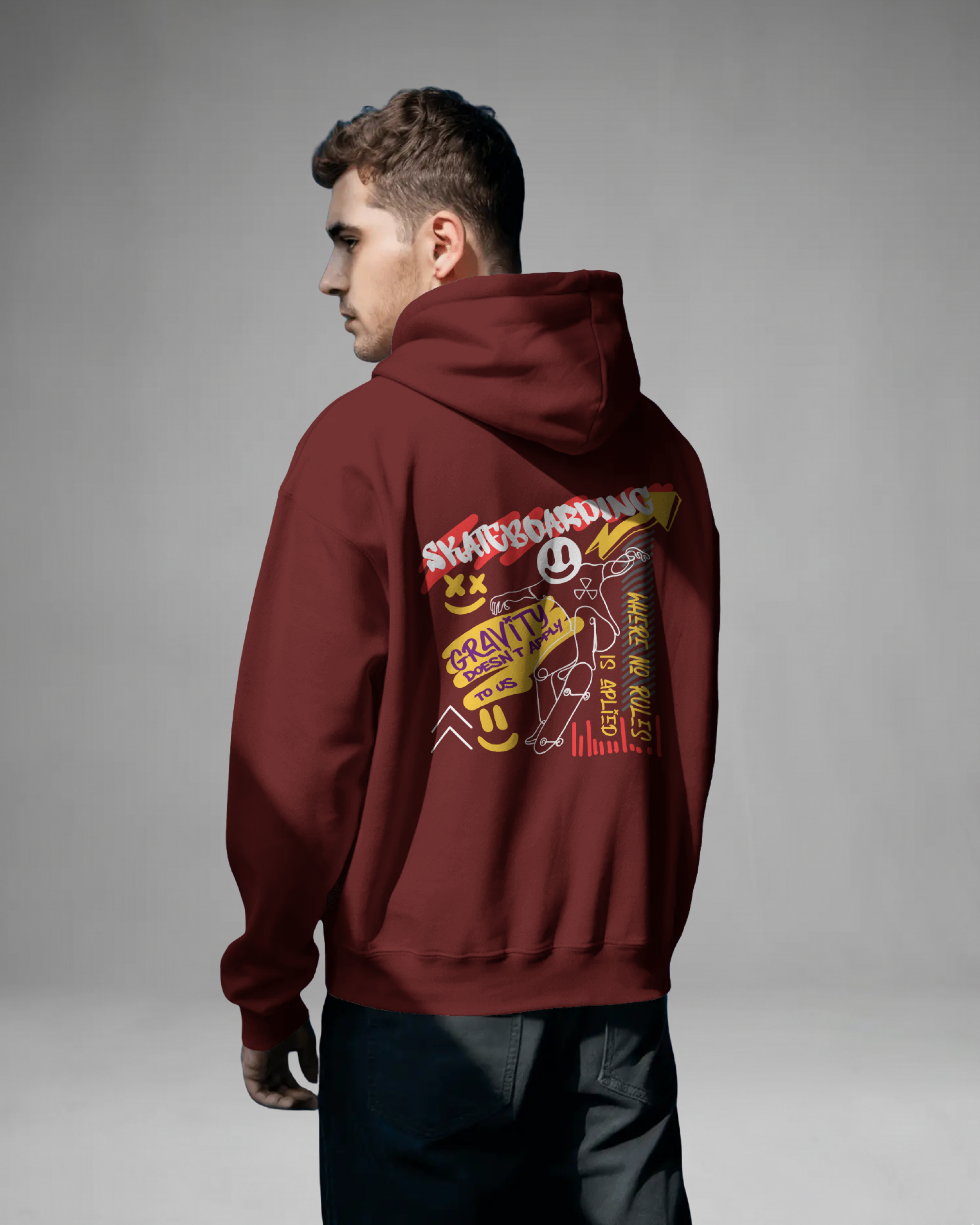 SKATEBOARD Hoodie (Maroon)
