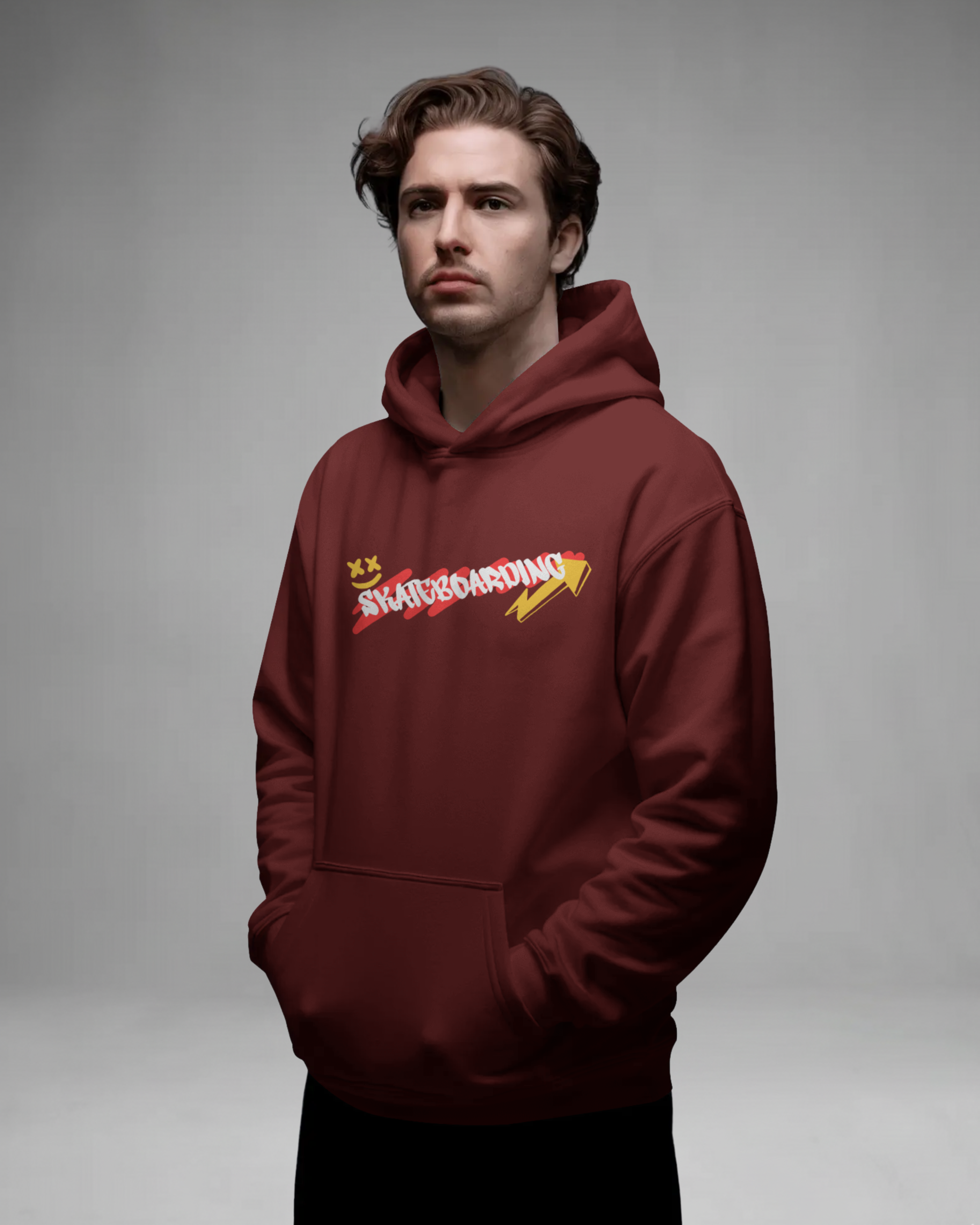 SKATEBOARD Hoodie (Maroon)