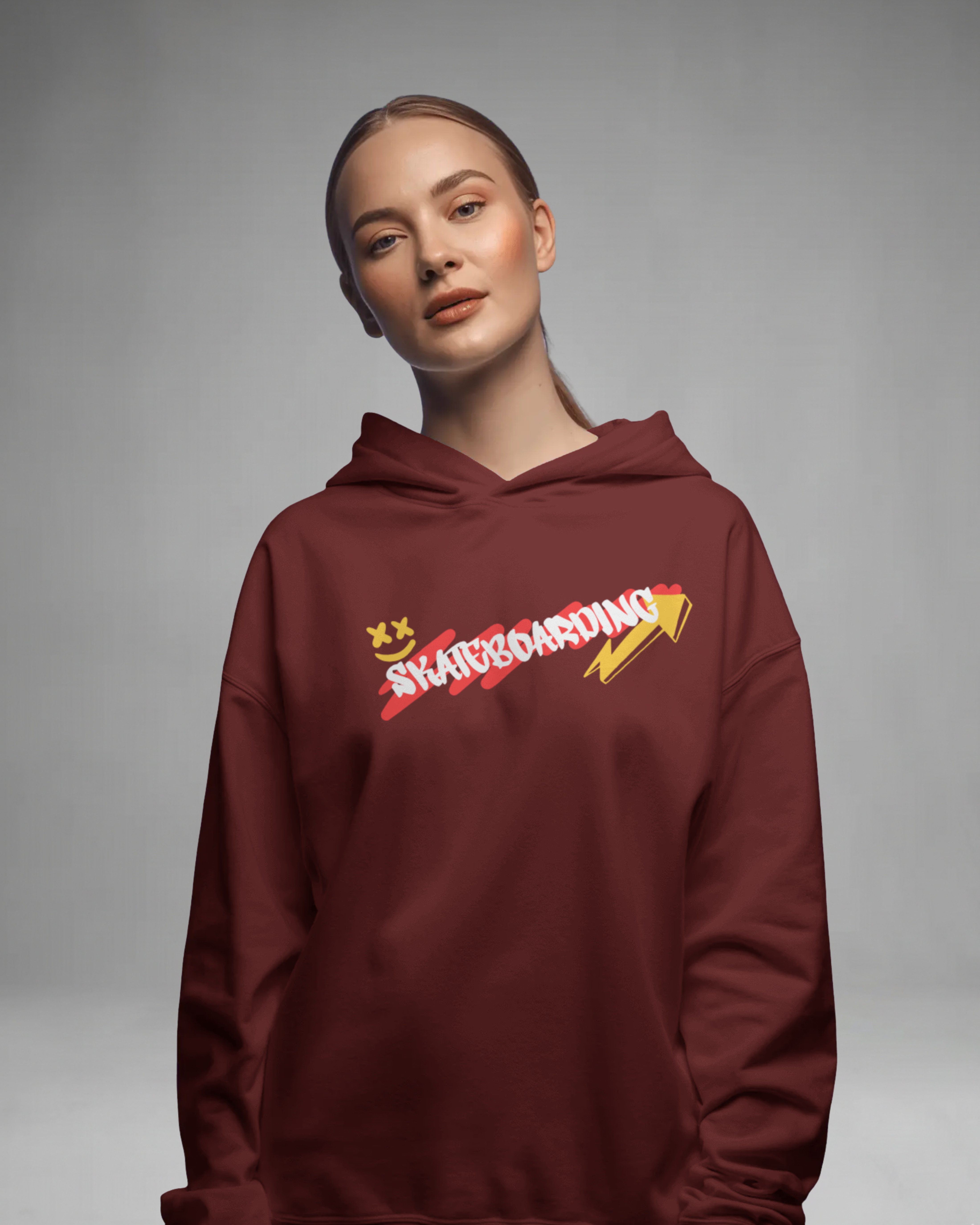 SKATEBOARD Hoodie (Maroon)