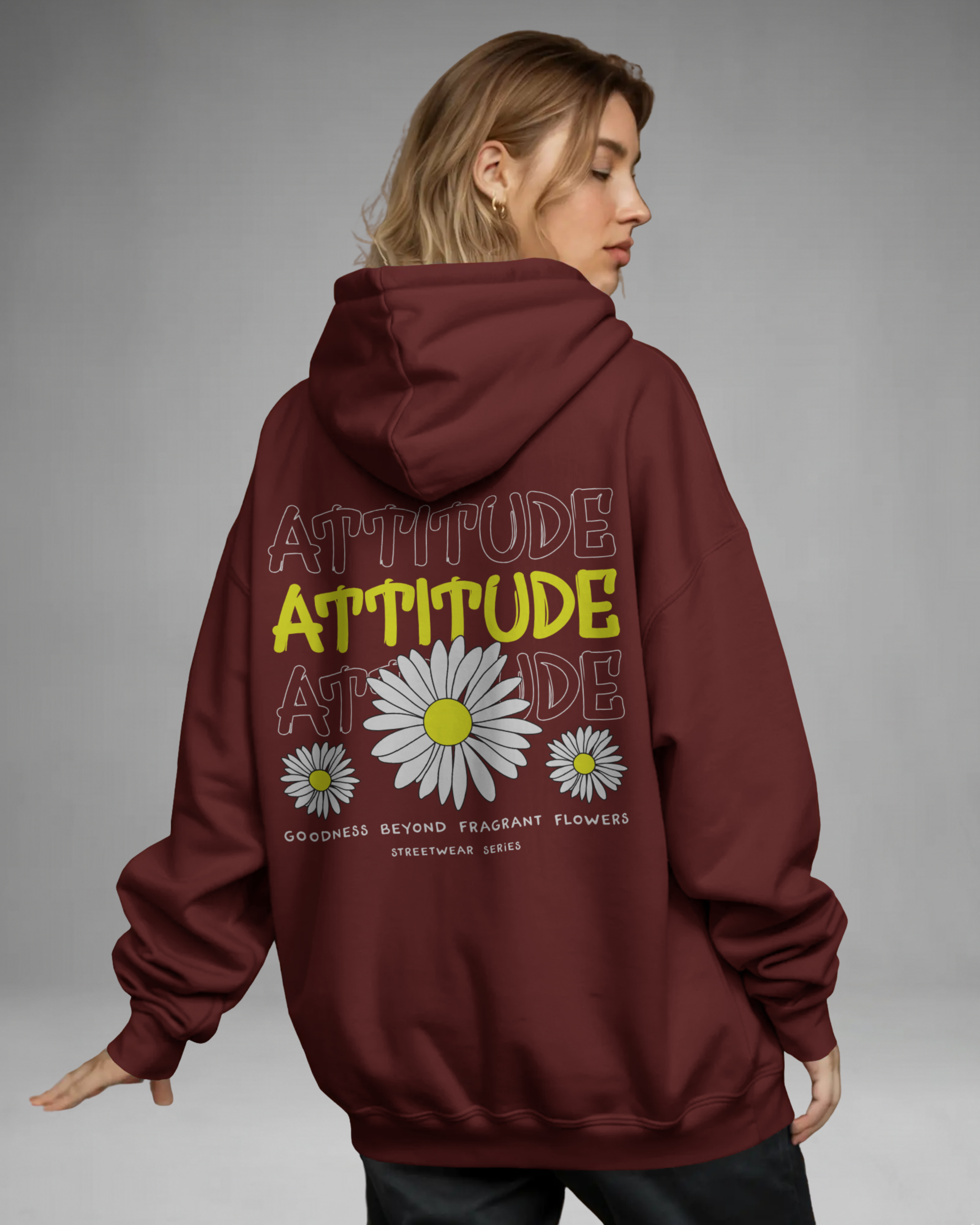 ATTITUDE Hoodie (Maroon)