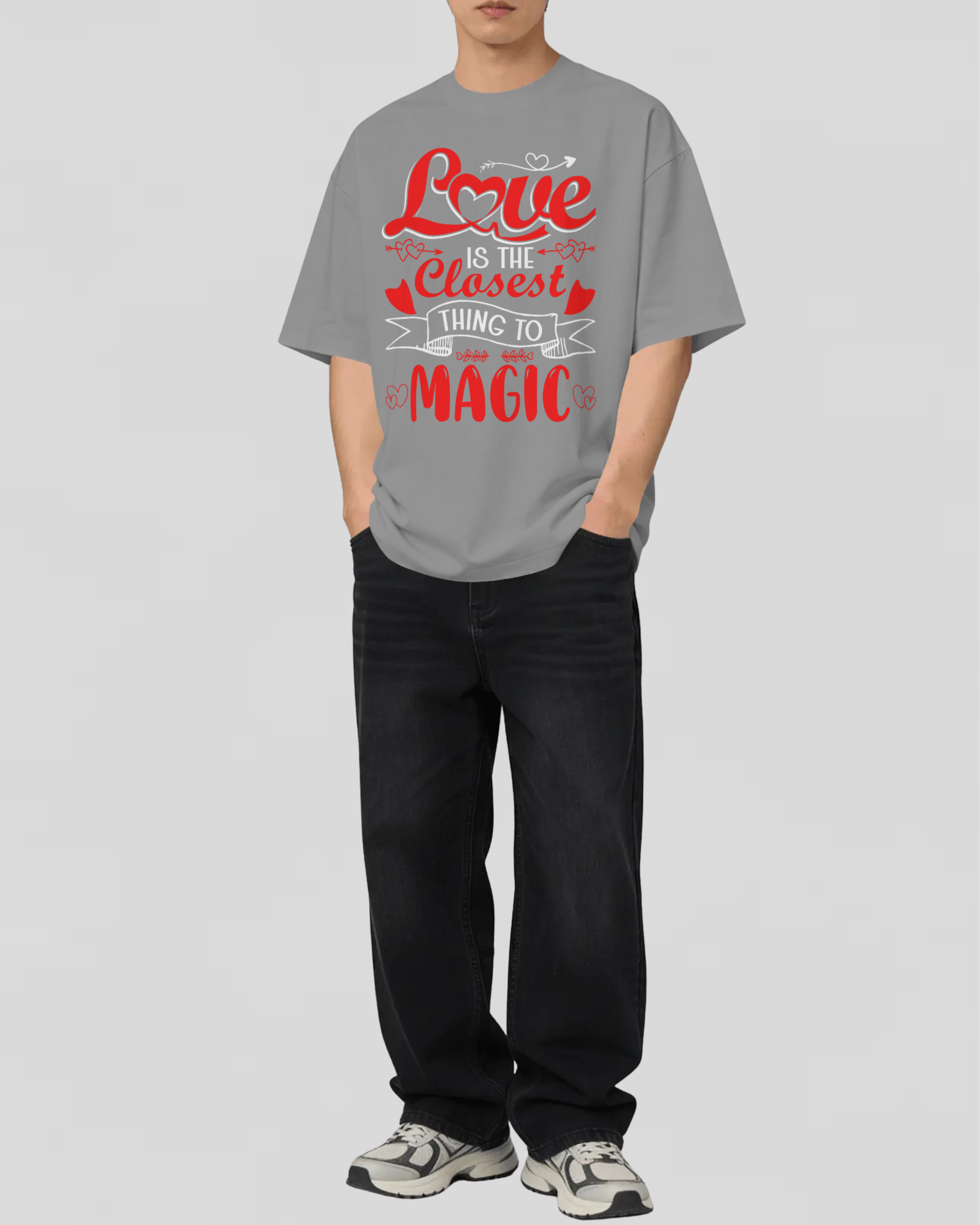 LOVE MAGIC Tshirt (Grey)