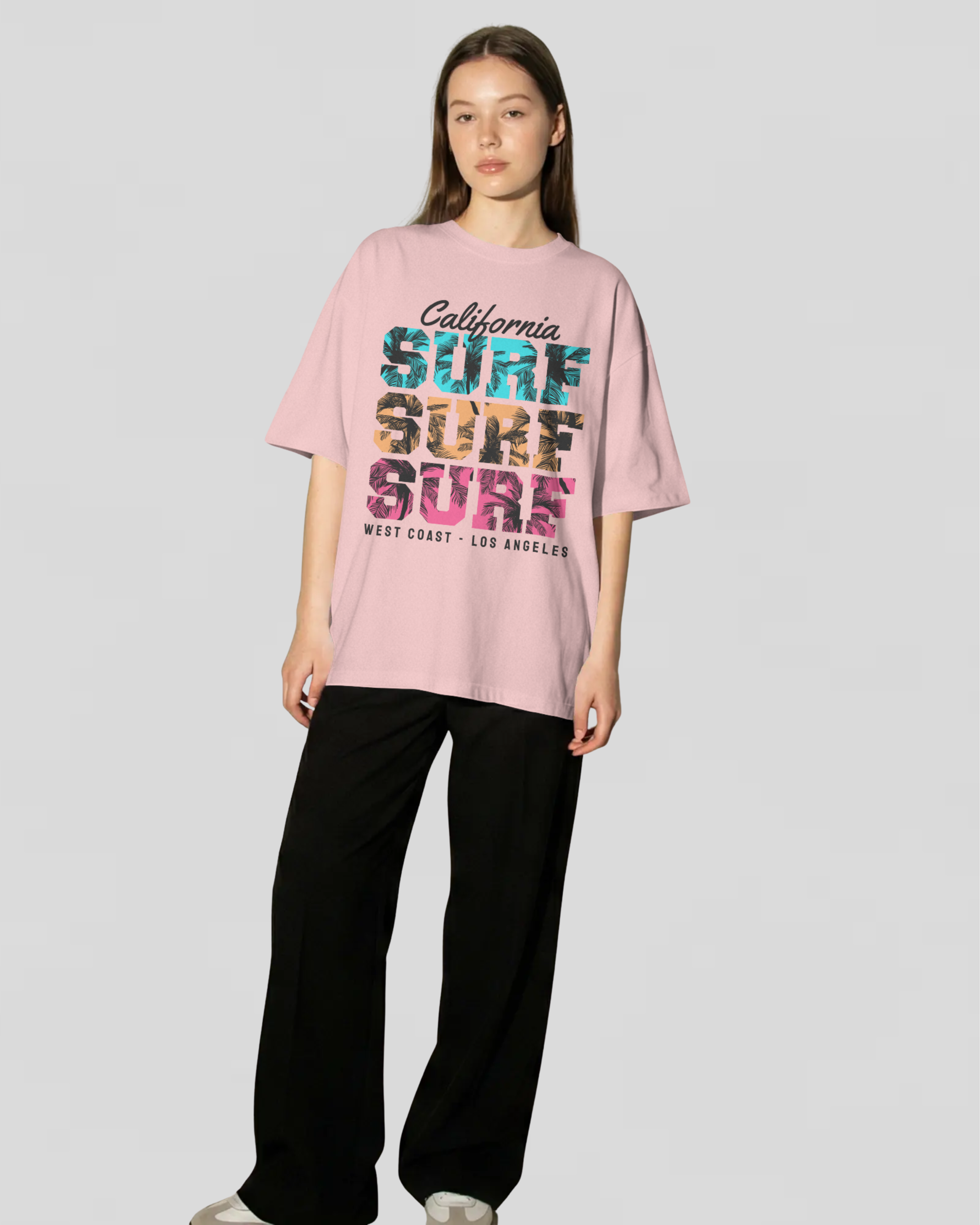 SURF Tshirt (Baby Pink)