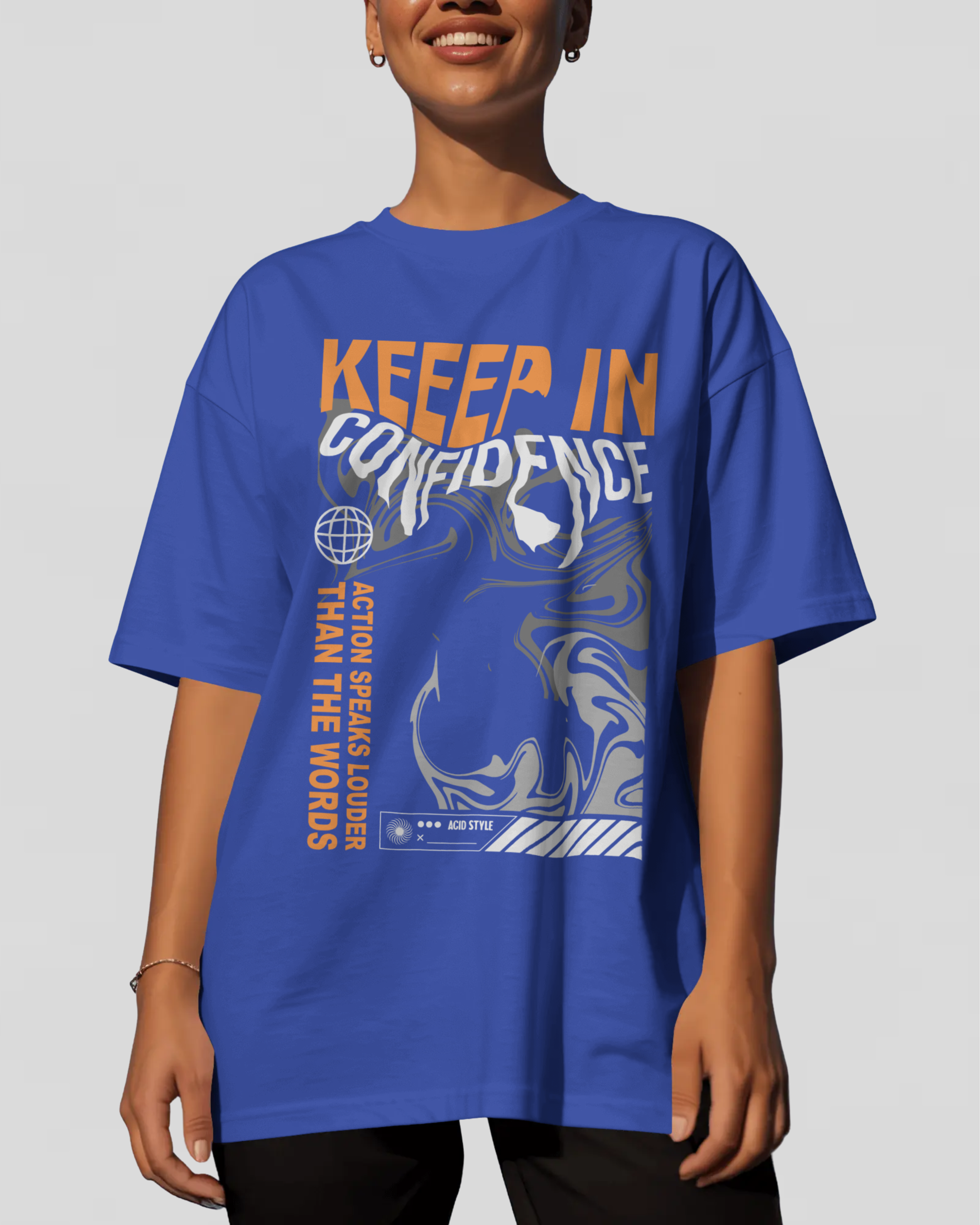 CONFIDENCE Tshirt (Royal Blue)