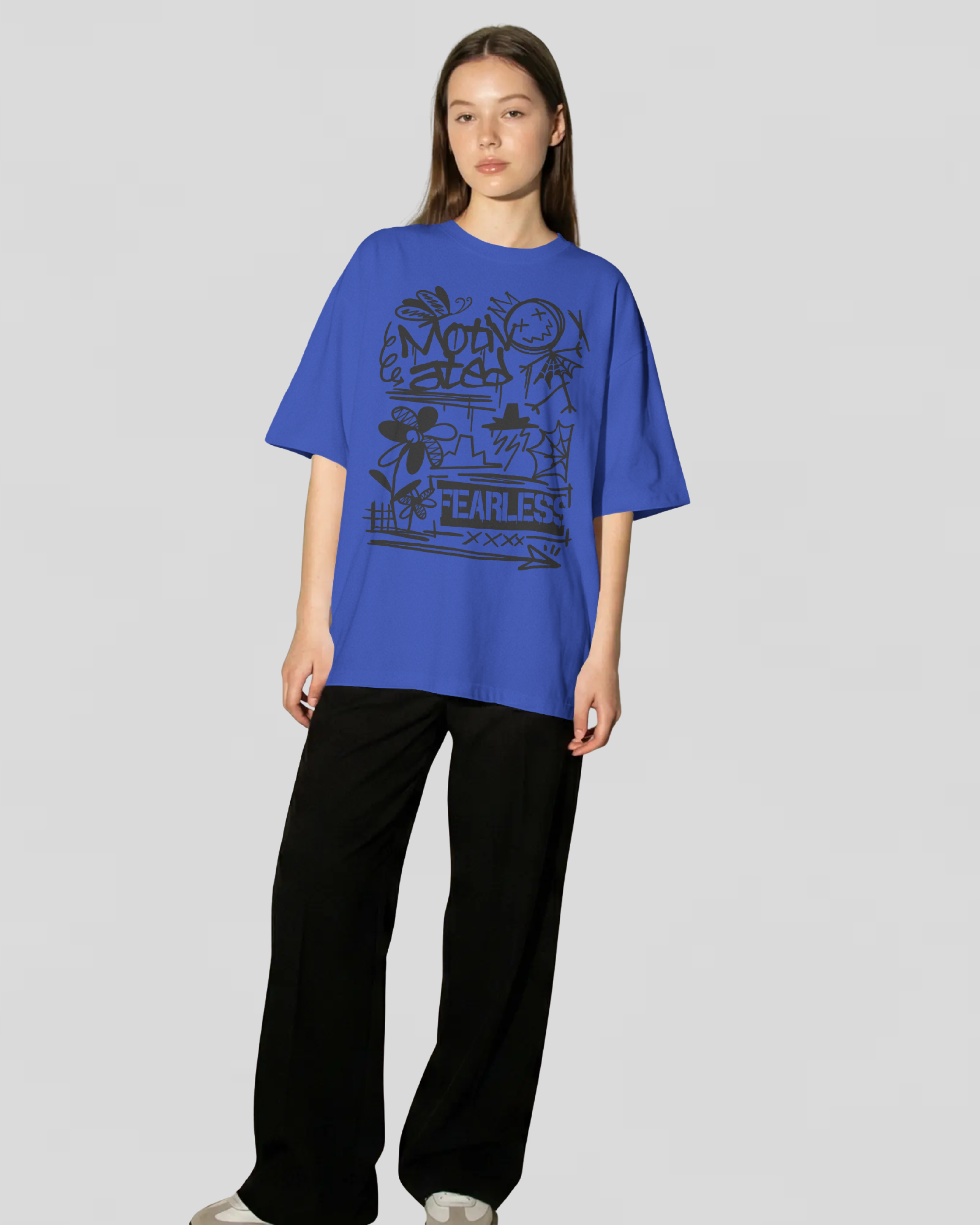 Motivated Fearless Tshirt (Royal Blue)