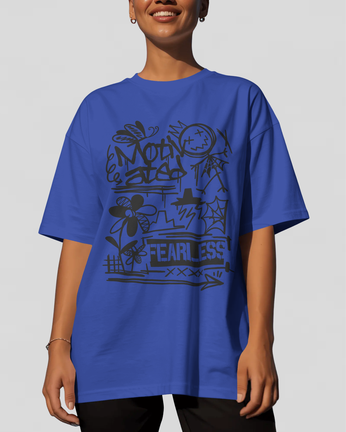 Motivated Fearless Tshirt (Royal Blue)