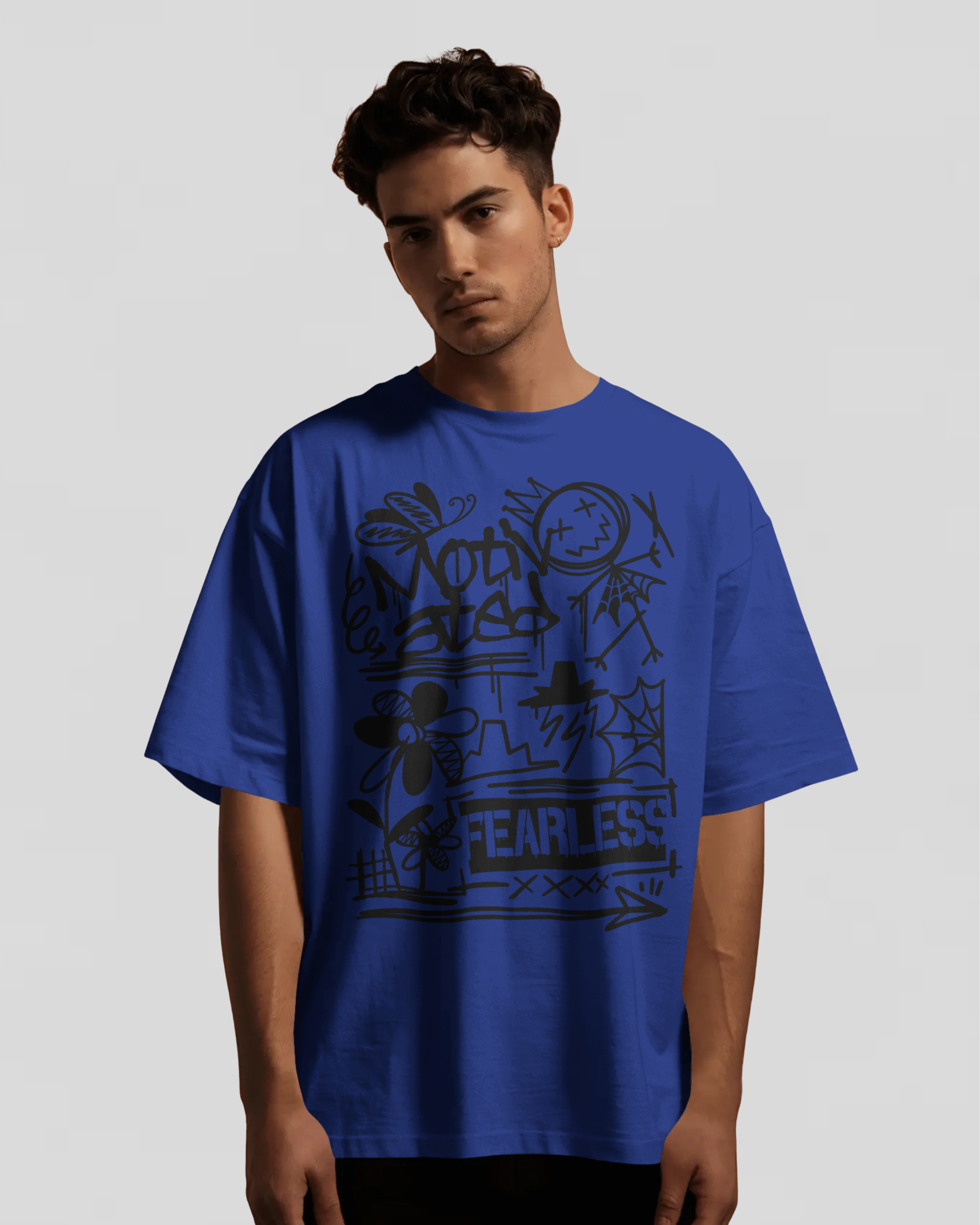 Motivated Fearless Tshirt (Royal Blue)