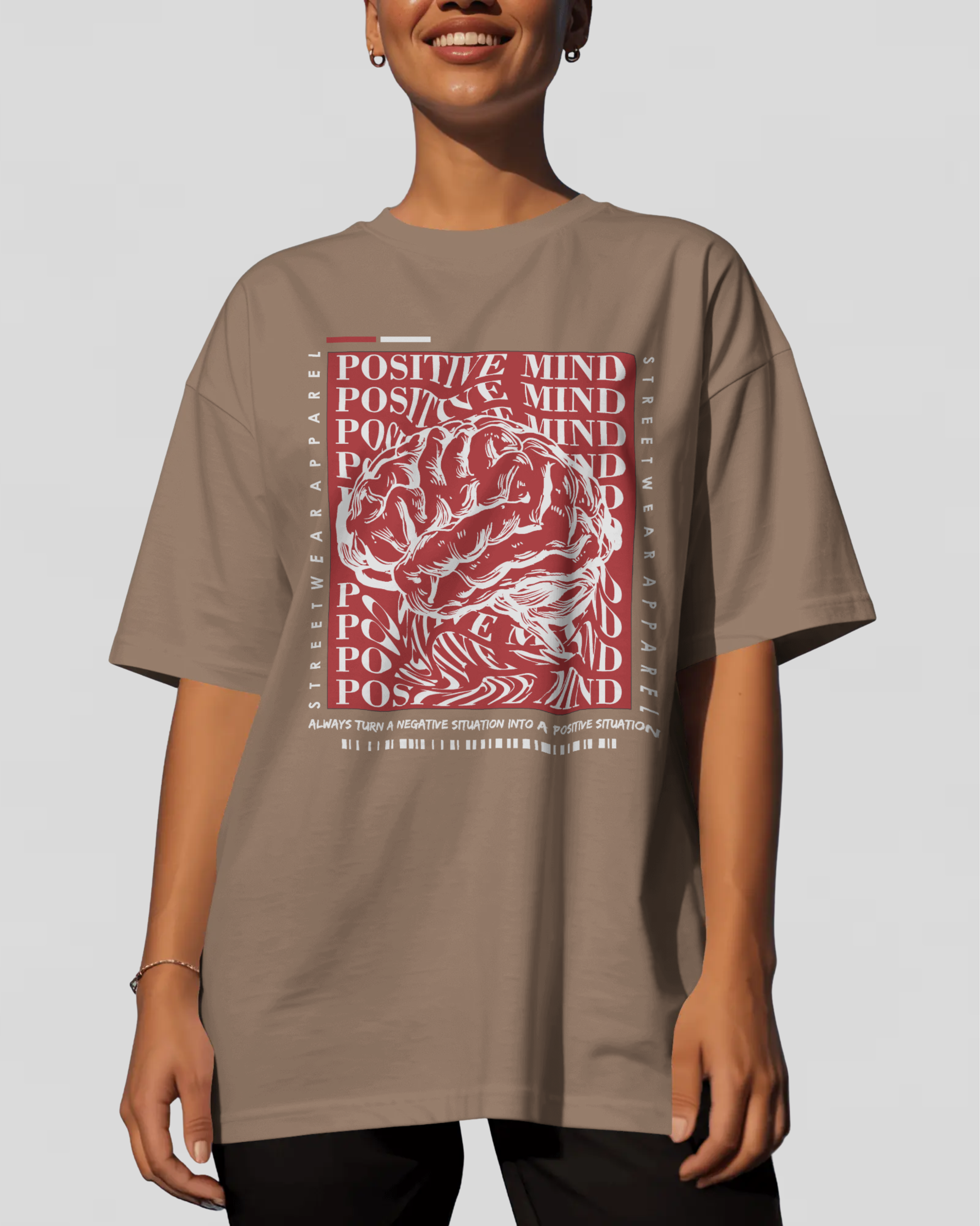 Positive Mind Tshirt (COFFIEE)