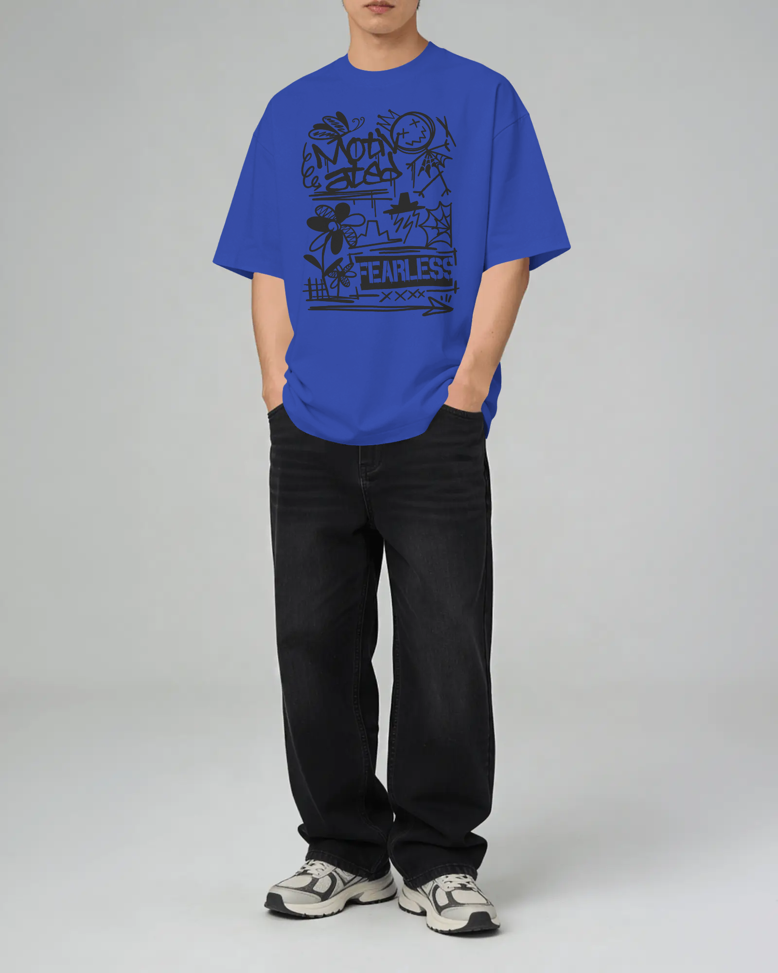 Motivated Fearless Tshirt (Royal Blue)