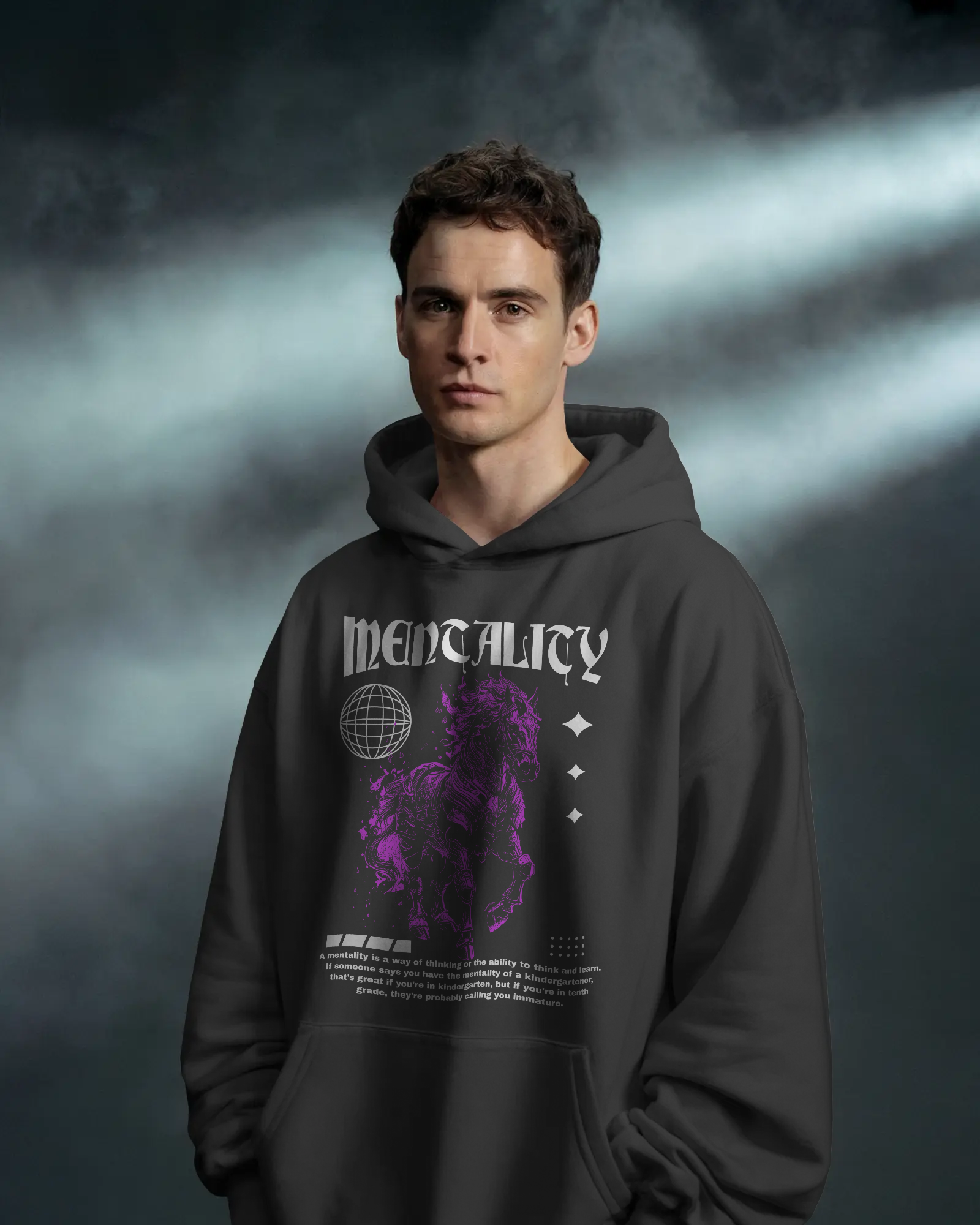 MENTALICY Oversize Hoodie (Black)