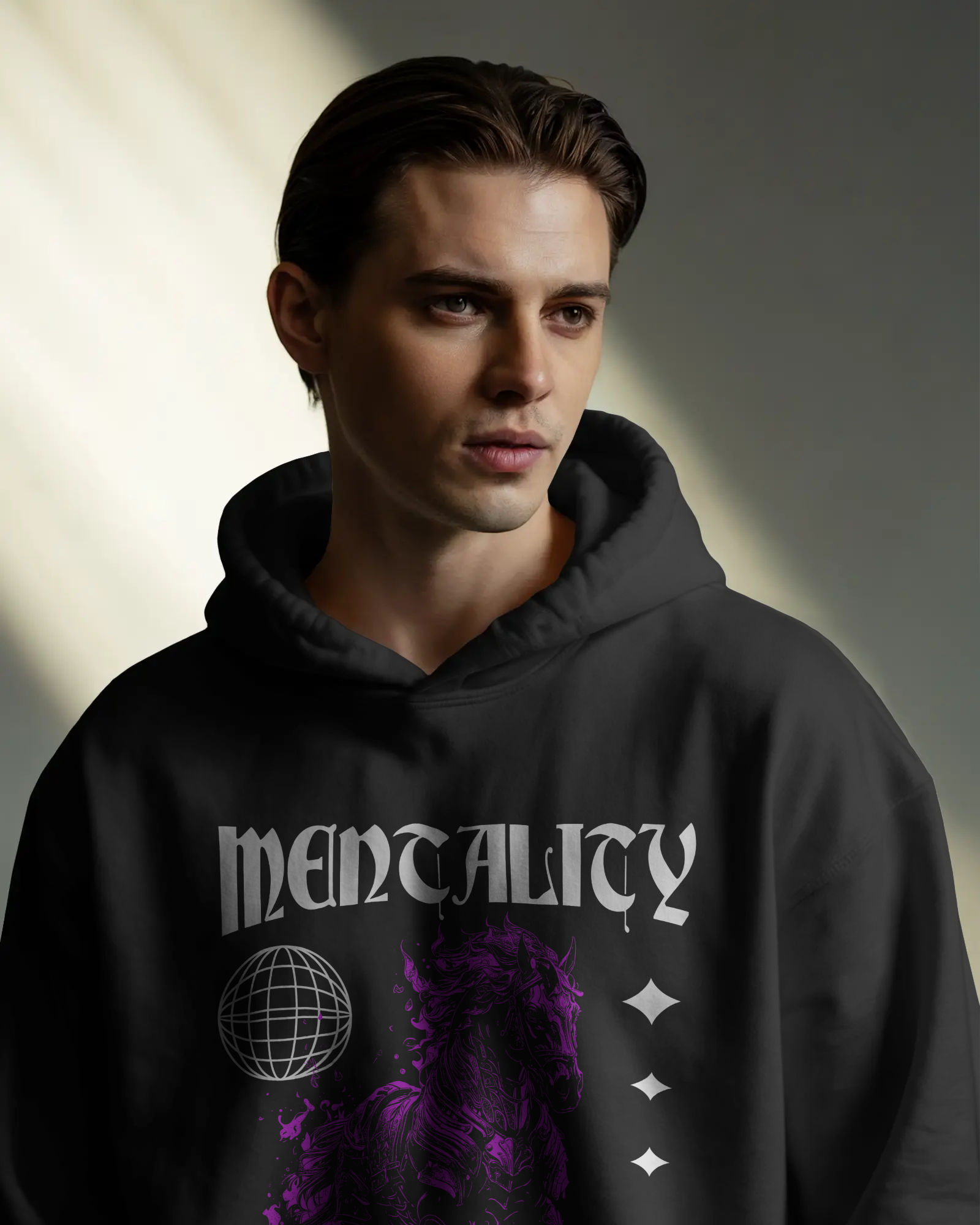 MENTALICY Oversize Hoodie (Black)