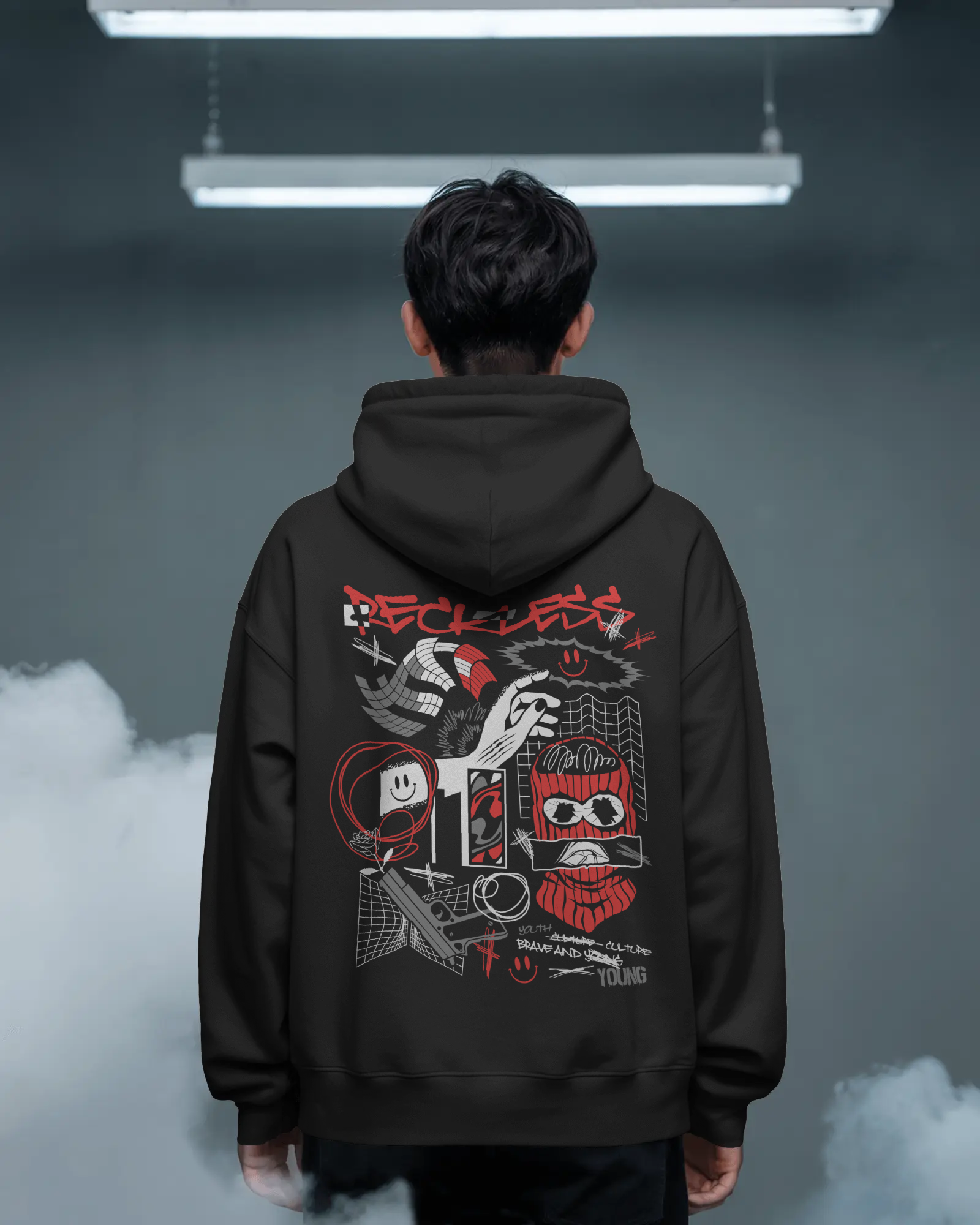 RACKLESS Oversize Hoodie (Black)