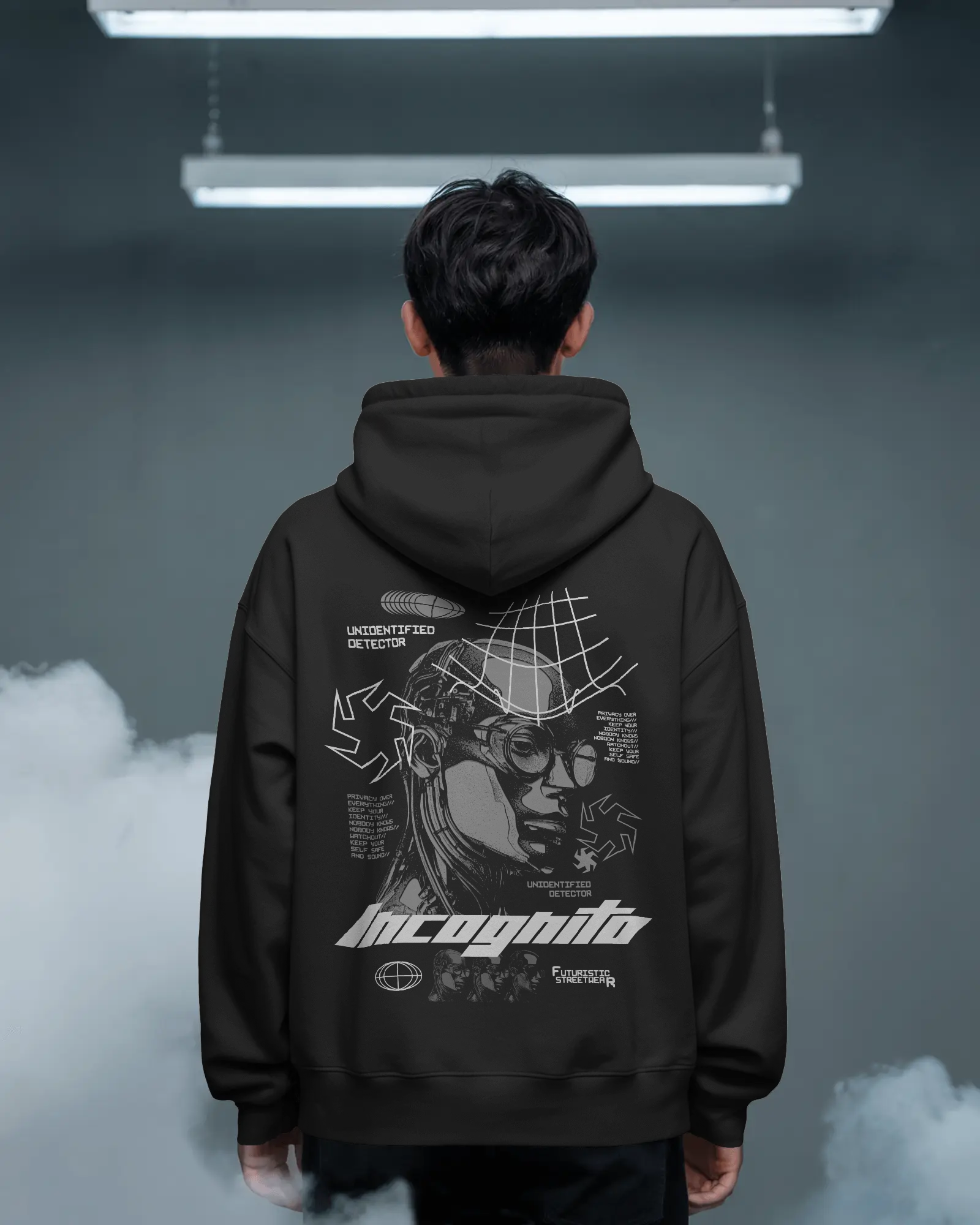 INCOGNITO Oversize Hoodie (Black)